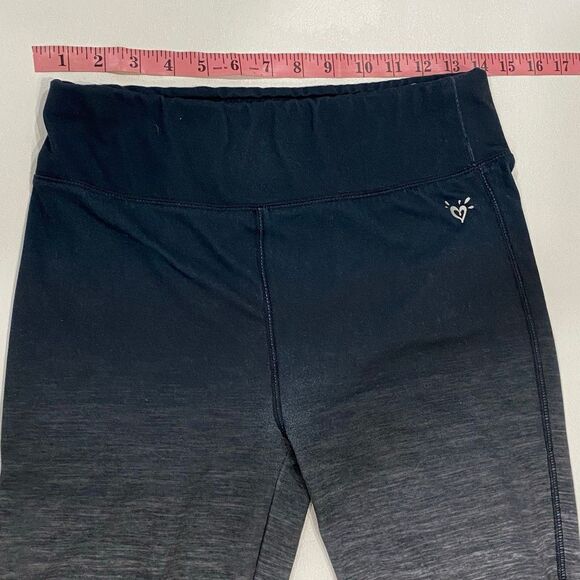 Justice Active Girls Plus 18 Black Gray Ombre Mesh Panel Leggings - Picture 5 of 8